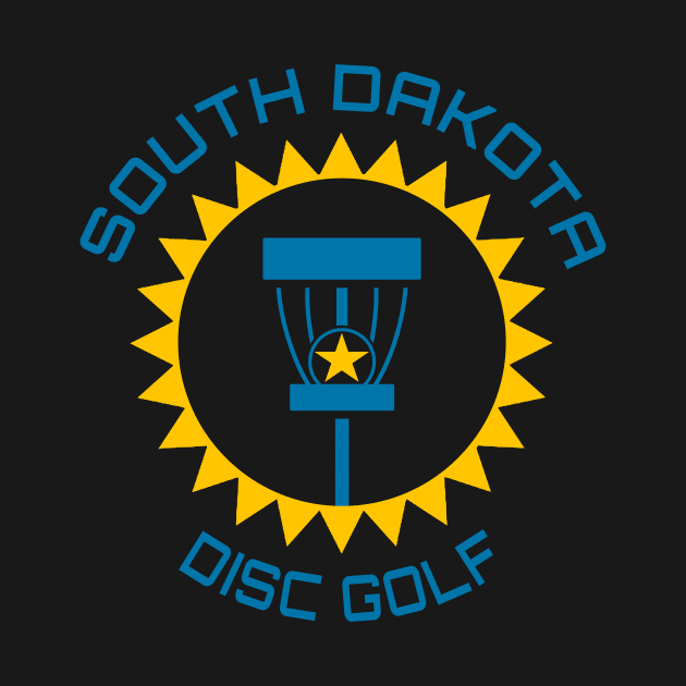 South Dakota Disc Golf - State Flag Dark by grahamwilliams