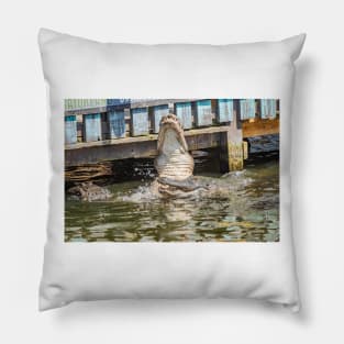 Jumping Alligators 3 Pillow