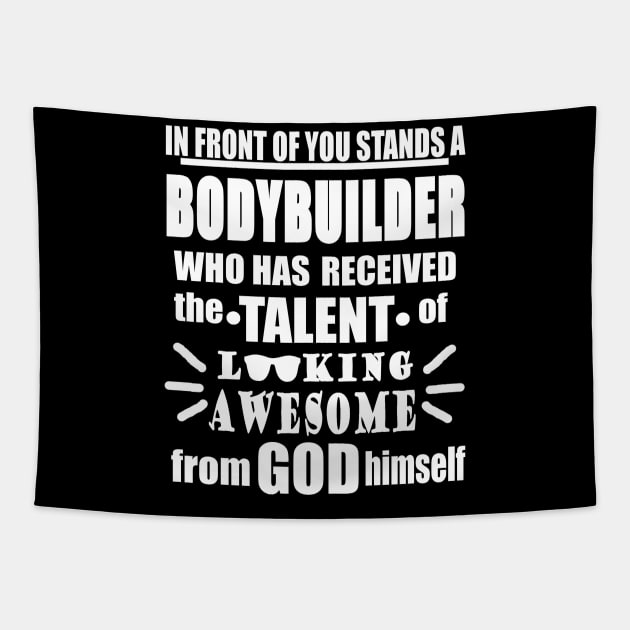 Bodybuilder Gym Muscles Bodybuilding Fitness Tapestry by FindYourFavouriteDesign