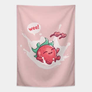 Strawberry Milk Splash Tapestry