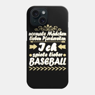 Baseball Mädchen Baseballschläger Frauen Spruch Phone Case