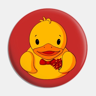 Valentine Bouquet Rubber Duck Pin