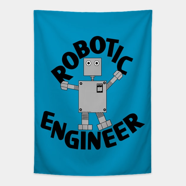 Robotic Engineer Text Tapestry by Barthol Graphics