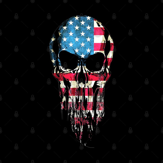 skull, bandanas, american, usa, flag by Collagedream