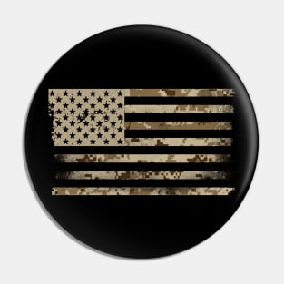 Desert Camo Flag Pin