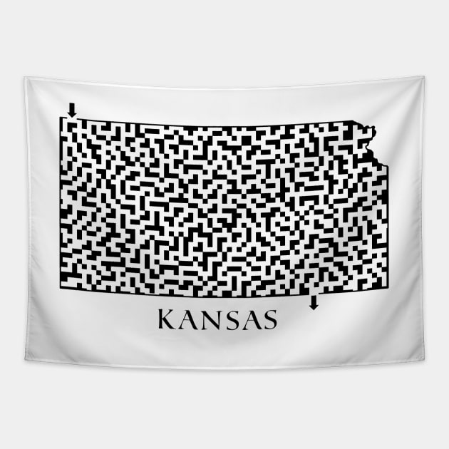 State of Kansas Maze Tapestry by gorff