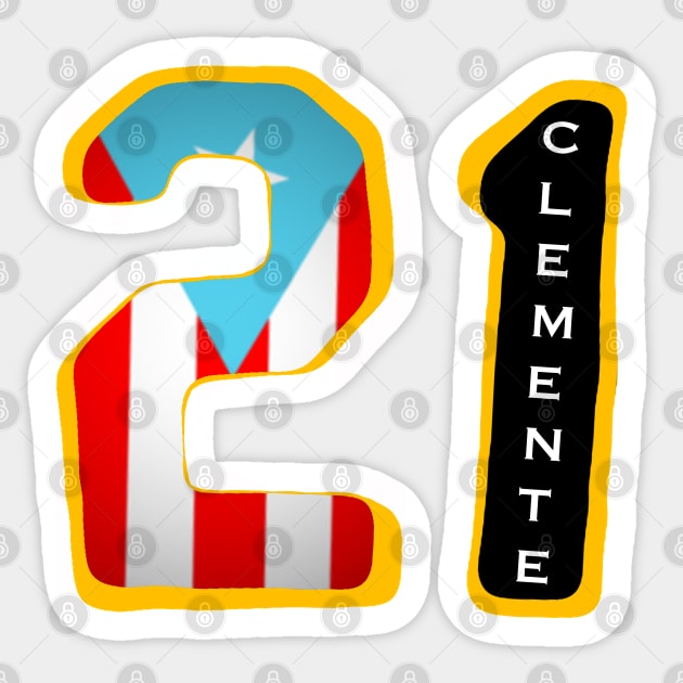 Roberto Clemente 21 Boricua - Roberto Clemente 21 - Sticker