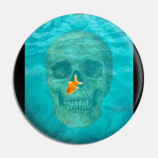 SKULL FISH IN WATER - Halloween Funny | Halloween Costume | Happy Halloween |  Halloween Skull Pin