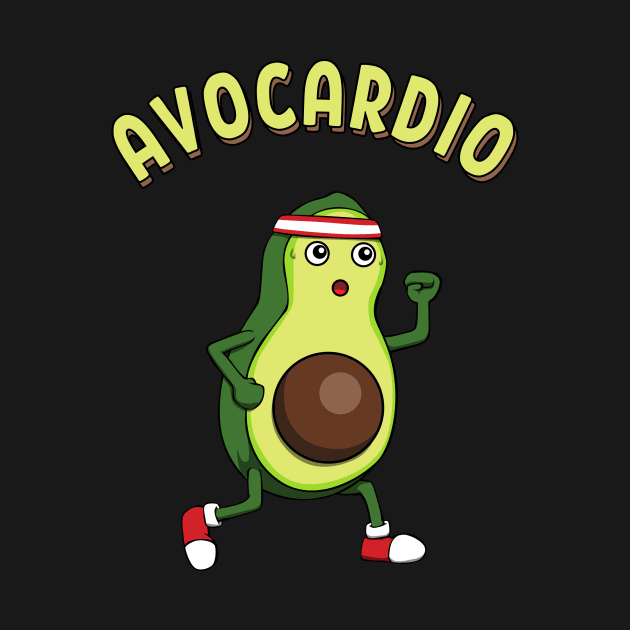 Avocardio Running Avocado Athlete Fitness by MGO Design