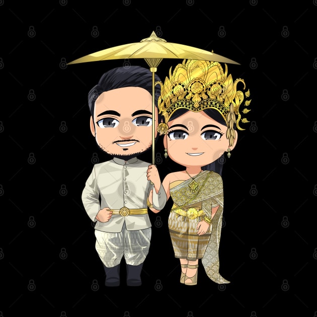 Khmer Cambodian Couple Chibi Character by KhmeRootz