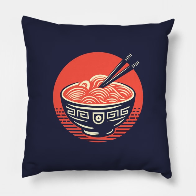 Ramen Bowls: Noodle-icious Designs Await! Pillow by Malinda