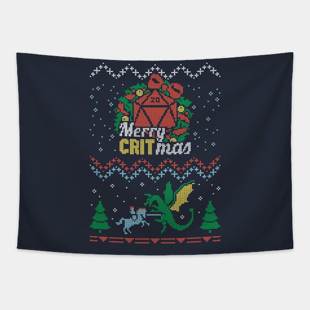 Merry CRITmas Tapestry by ShirtBricks