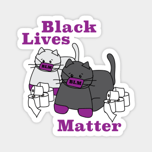 Black Lives Matter Corona Cats Magnet