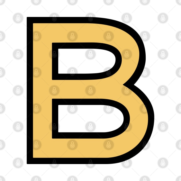 Funky Yellow Letter B by Thespot