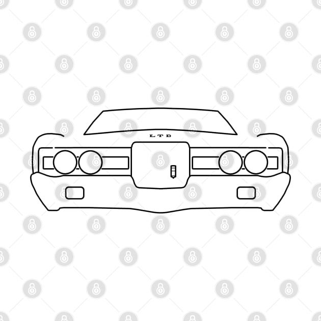 1971 Ford LTD outline graphic (black) by soitwouldseem