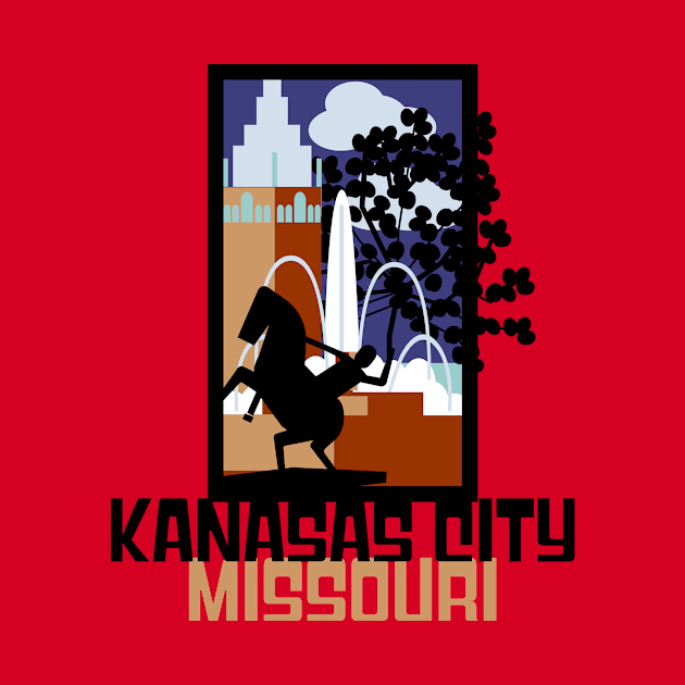 Kansas City Skyline T-Shirt by Clever City Creations