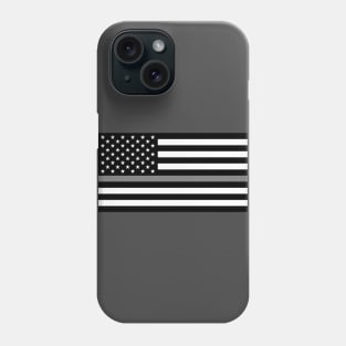 American Flag Thin Silver Line Phone Case