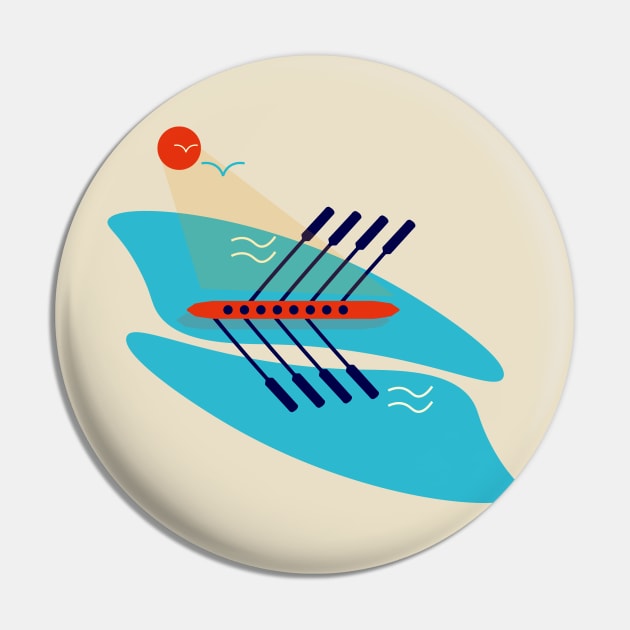 Rowing Boat Crew Racing Regatta Pin by tatadonets