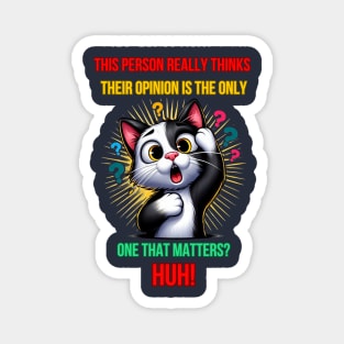 Cat Huh Meme Magnet