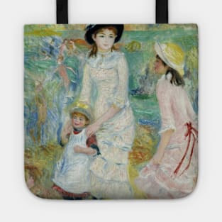 Children on the Seashore, Guernsey by Auguste Renoir Tote