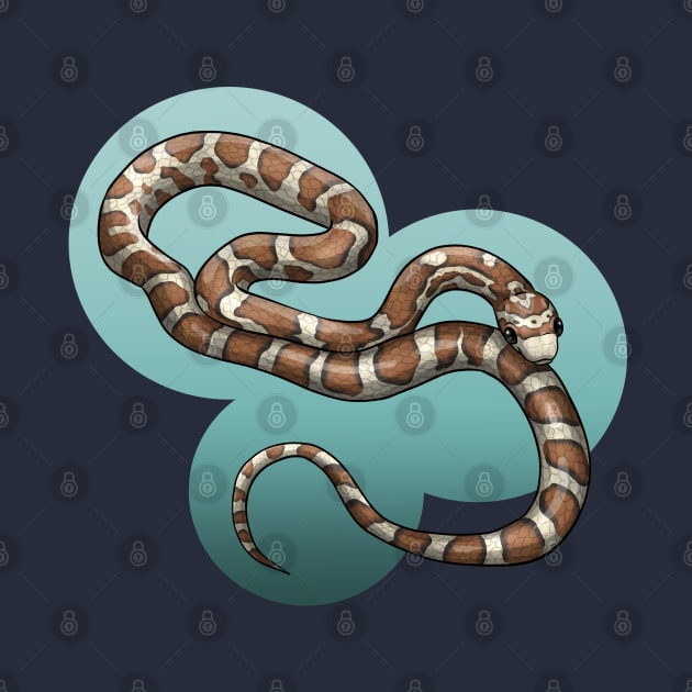 Cute Miami Corn Snake by Shirin Illustration