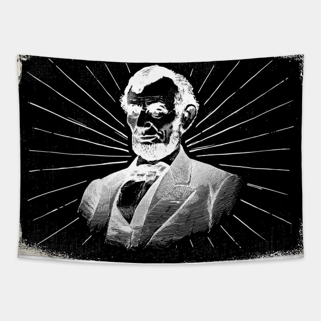 grunge abraham lincoln Tapestry by gossiprag