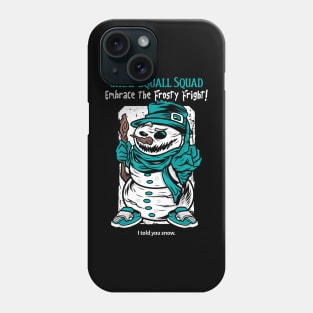 snow squall, global warming, snow man Phone Case