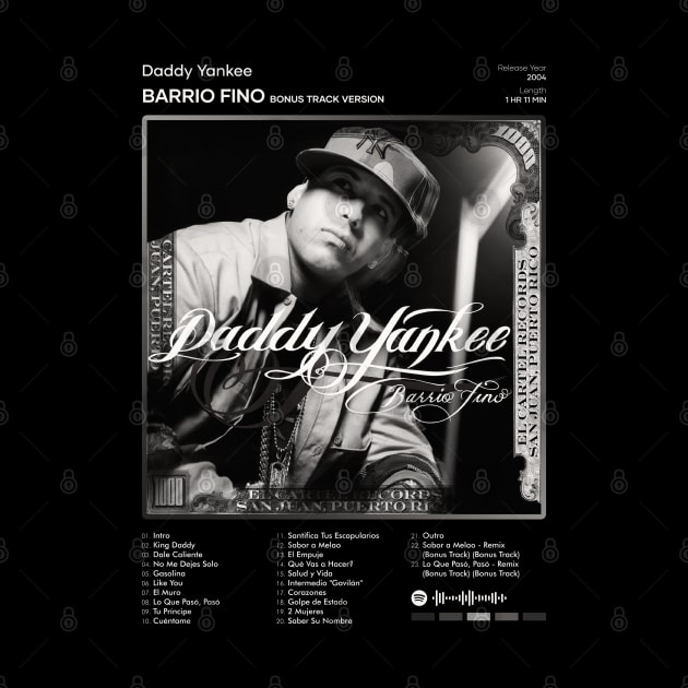 Daddy Yankee - Barrio Fino Tracklist Album by 80sRetro