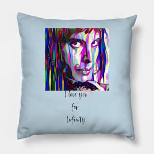 I love you for Infinity (color Drama Stare) Pillow