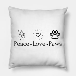 Peace Love Paws Shirt, Dog Lover Shirt, Paws Shirt, Dog Shirt, Animal Lover Shirt, Pet Lover Shirt, Peace Love Dog Shirt, Dog Owner Shirt Pillow