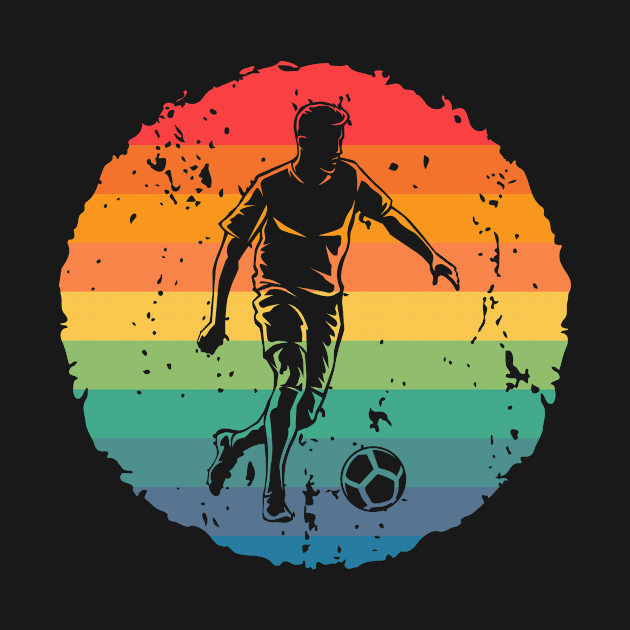 Retro Vintage Soccer Player Soccer Lovers Football Fans Gift by Abko90