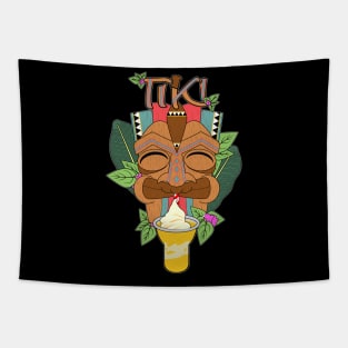 Tiki Totem Pineapple Whip Sip Tapestry