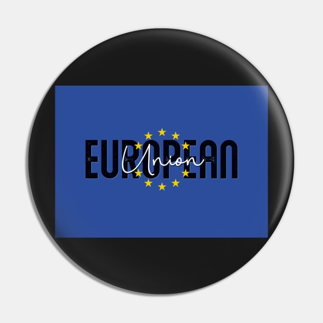 European Union Logo Pin by BethsdaleArt