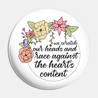 Heart's Content Flowers Pin