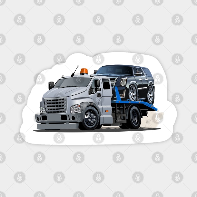 Cartoon tow truck Magnet by Mechanik