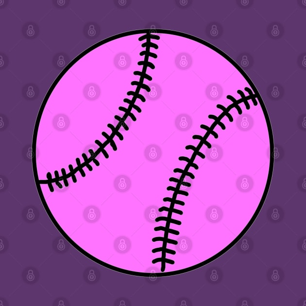 Pink Baseball Ball - Doodle by SpHu24