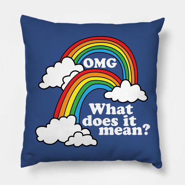 Double Rainbow Pillow by DetourShirts