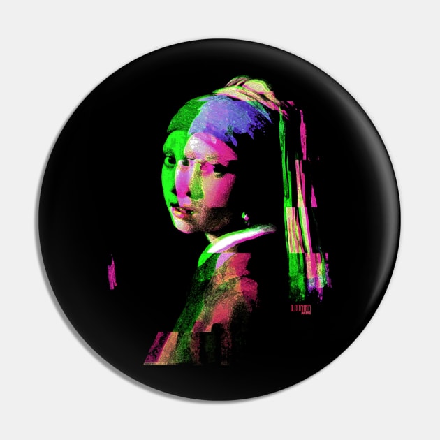 Girl With A Pearl Earring Pin by SpottydoggCreatives