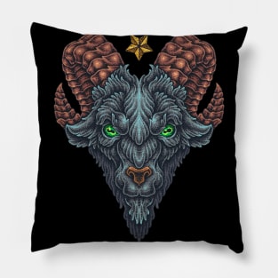 Goat Old School Tattoo Pillow