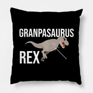 Funny Grandpasaurus Rex T-Rex Grandpa Dinosaur Pillow