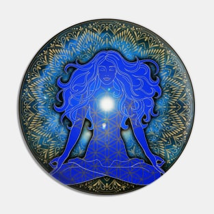 Soul Awakening Blue Mandala Pin