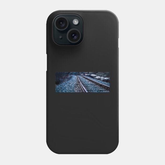 Railroad Tracks in Early Spring Phone Case by kenmo