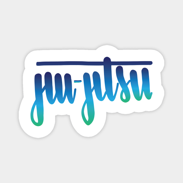 Jiu-Jitsu Handlettered Ombre Magnet by Kyle O'Briant