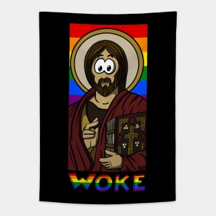 Woke Jesus - Rainbow Tapestry