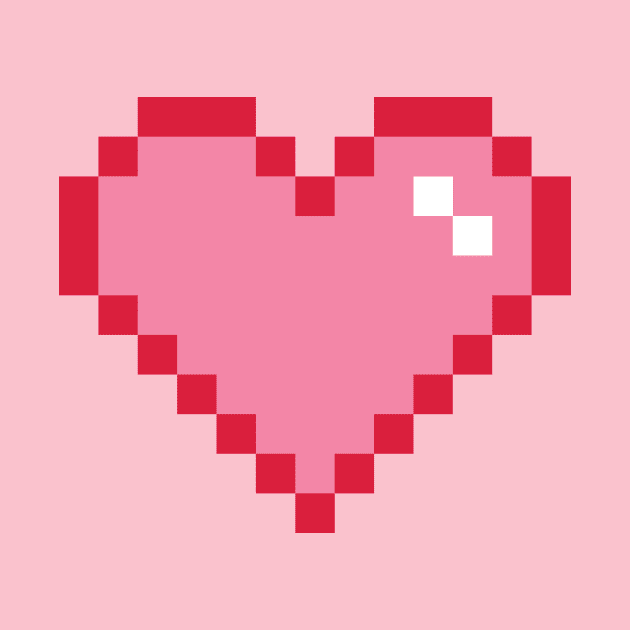 Pixel Heart Love by Michael Moreno