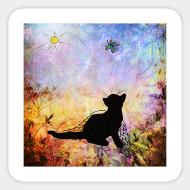 Black Cats Can Be Angels Too Cats Lover Sticker Teepublic Uk