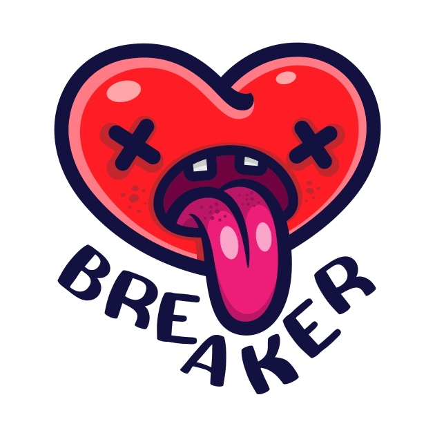 Cute Heart Breaker Funny Valentines Shirt Boys Girls by teeleoshirts