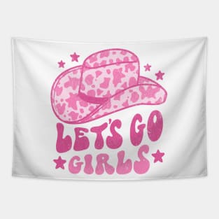 Lets Go Girls Retro Space Cowgirl Hat Pink Tapestry