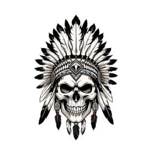 Native American Chief Skull T-Shirt