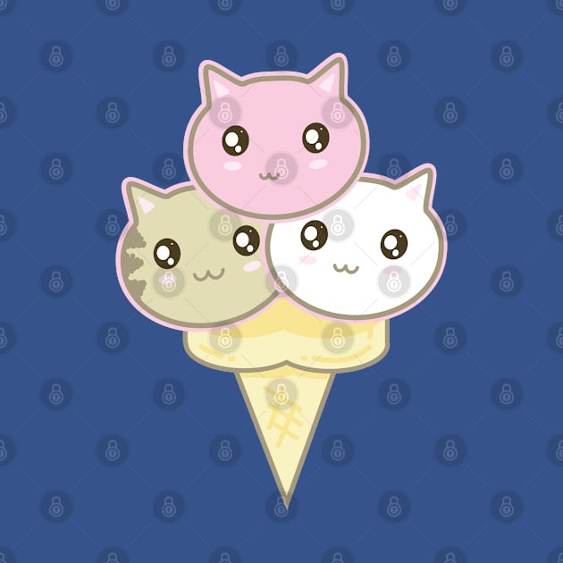 Ice Cream Kitties by KimonoKat